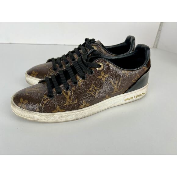 Louis Vuitton Monogram Canvas Patent Leather Front Row Sneakers - Size 37 - Picture 3 of 8
